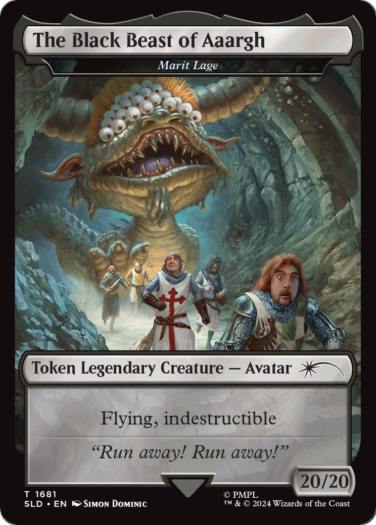The Black Beast of Aaargh - Marit Lage Token  [Secret Lair Drop] / The Black Beast of Aaargh Foil