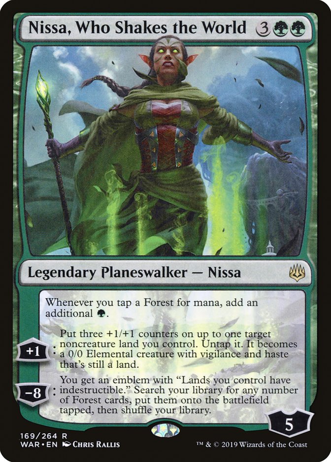 Nissa, Who Shakes the World [War of the Spark] Foil