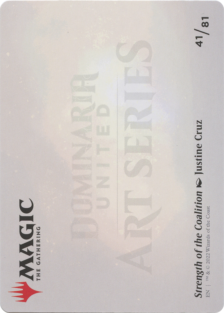 Strength of the Coalition // Strength of the Coalition  [Dominaria United Art Series] (Borderless) Foil