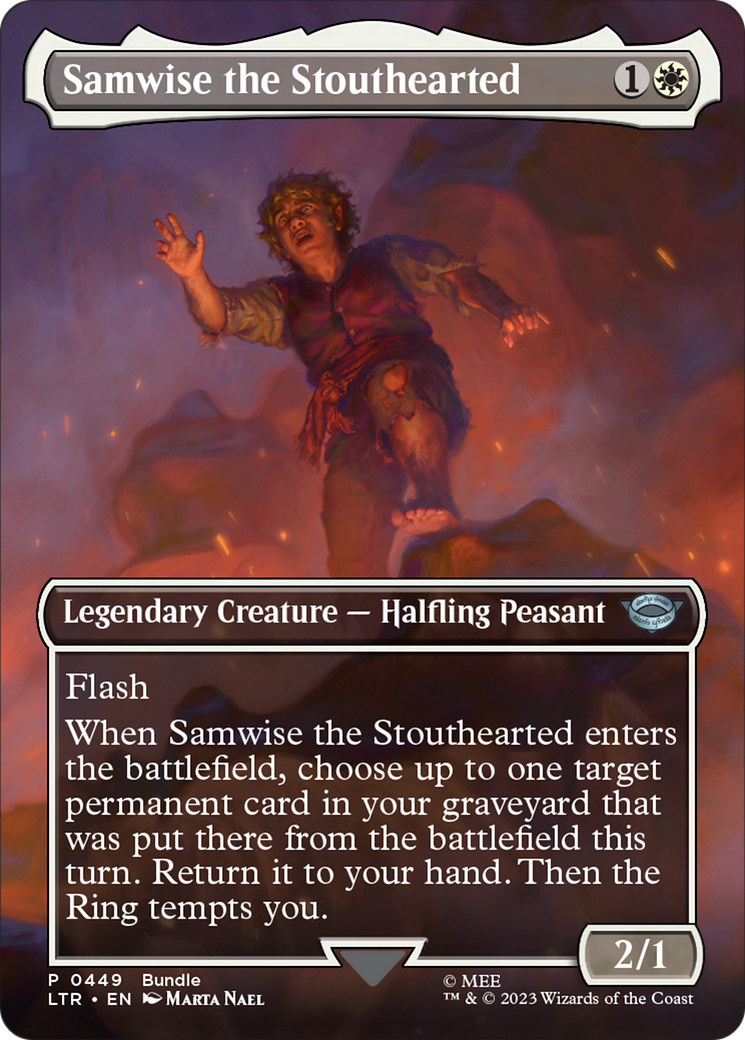Samwise the Stouthearted (Borderless Alternate Art) [The Lord of the Rings: Tales of Middle-Earth] Foil