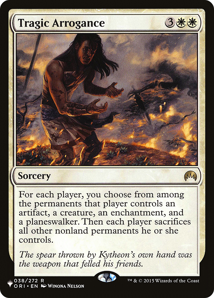 Tragic Arrogance  [The List Reprints]