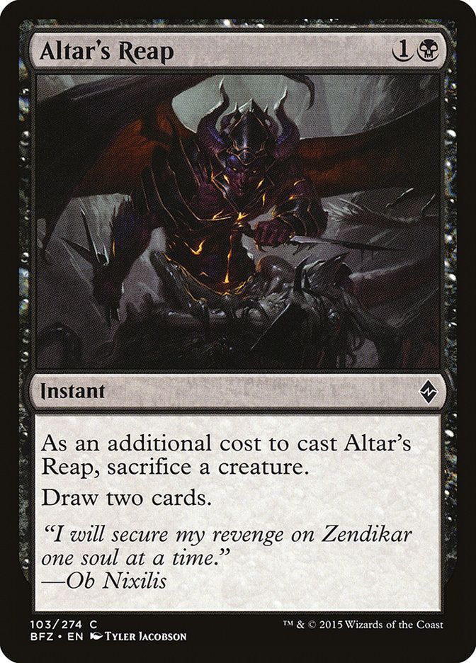 Altar's Reap [Battle for Zendikar] Foil