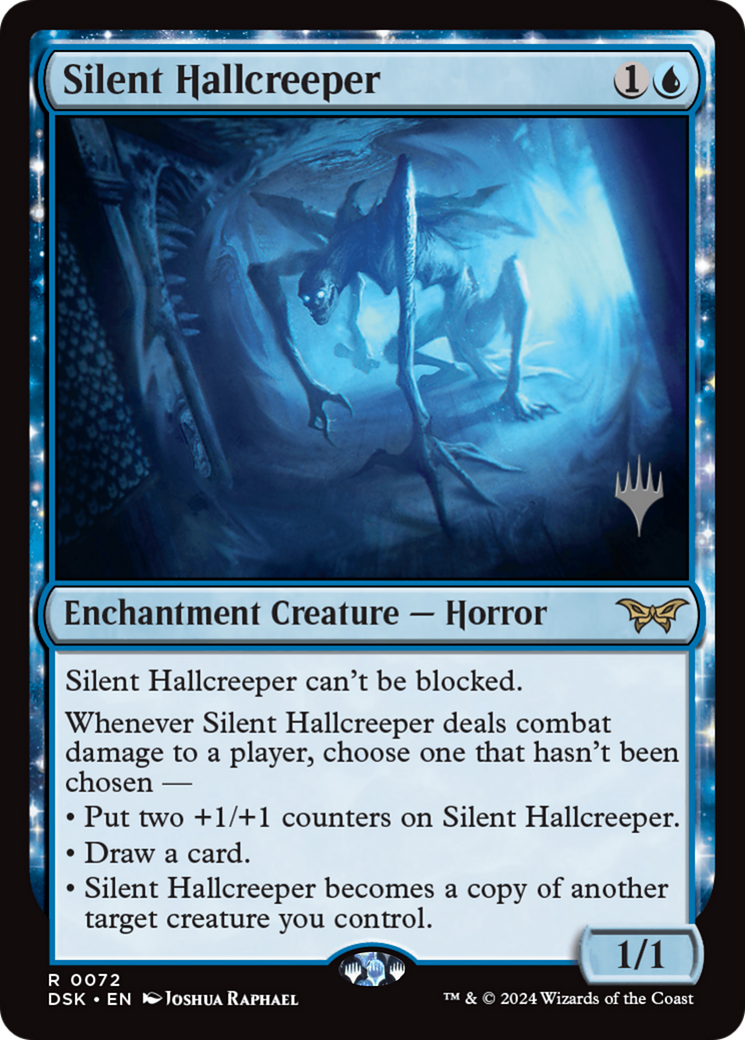 Silent Hallcreeper (Promo Pack) [Duskmourn: House of Horror Promos] Foil