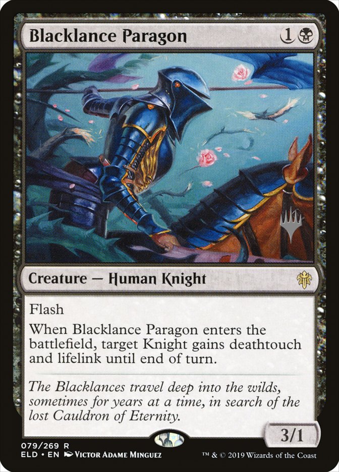 Blacklance Paragon (Promo Pack) [Throne of Eldraine Promos] Foil