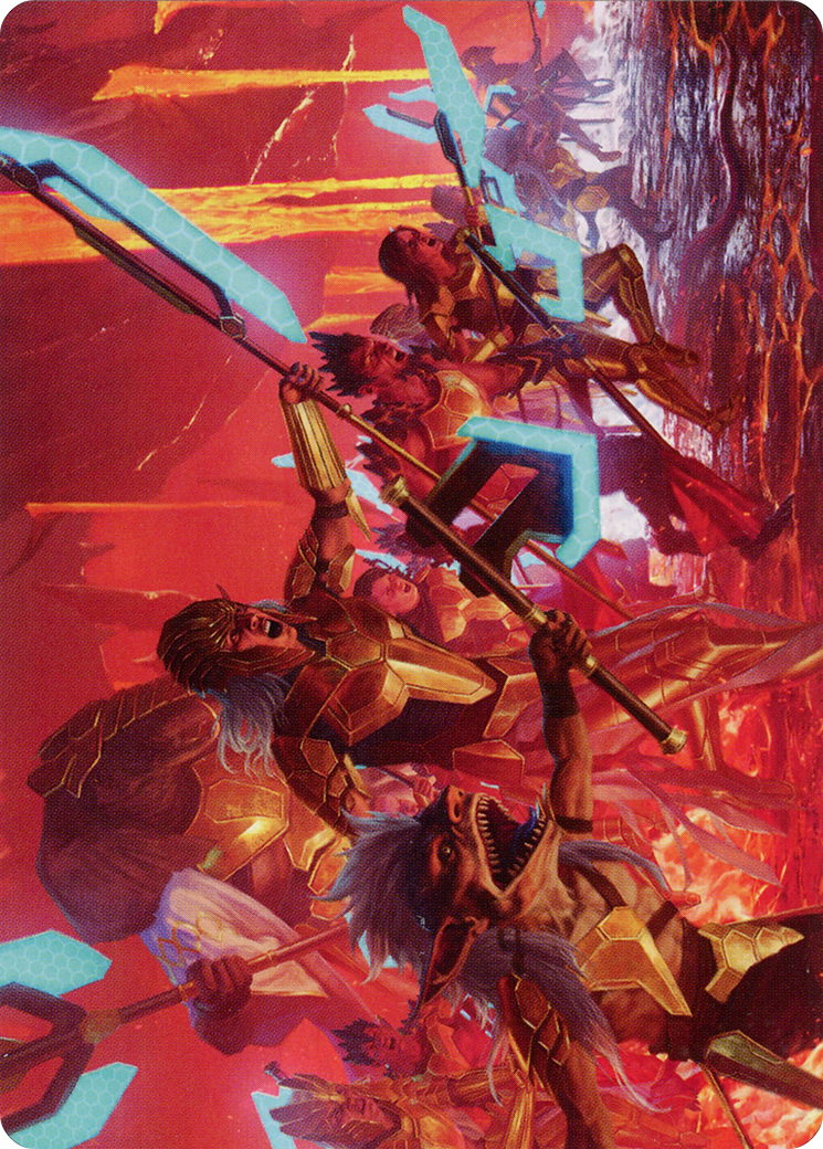Roar of Resistance // Roar of Resistance  [Phyrexia: All Will Be One Art Series] (Borderless) Foil