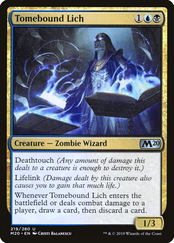Tomebound Lich [Core Set 2020] Foil