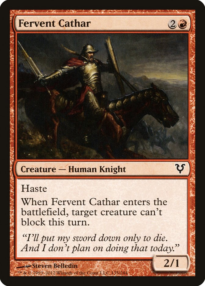 Fervent Cathar [Avacyn Restored] Foil