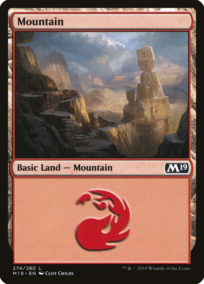 Mountain (274) [Core Set 2019] Foil
