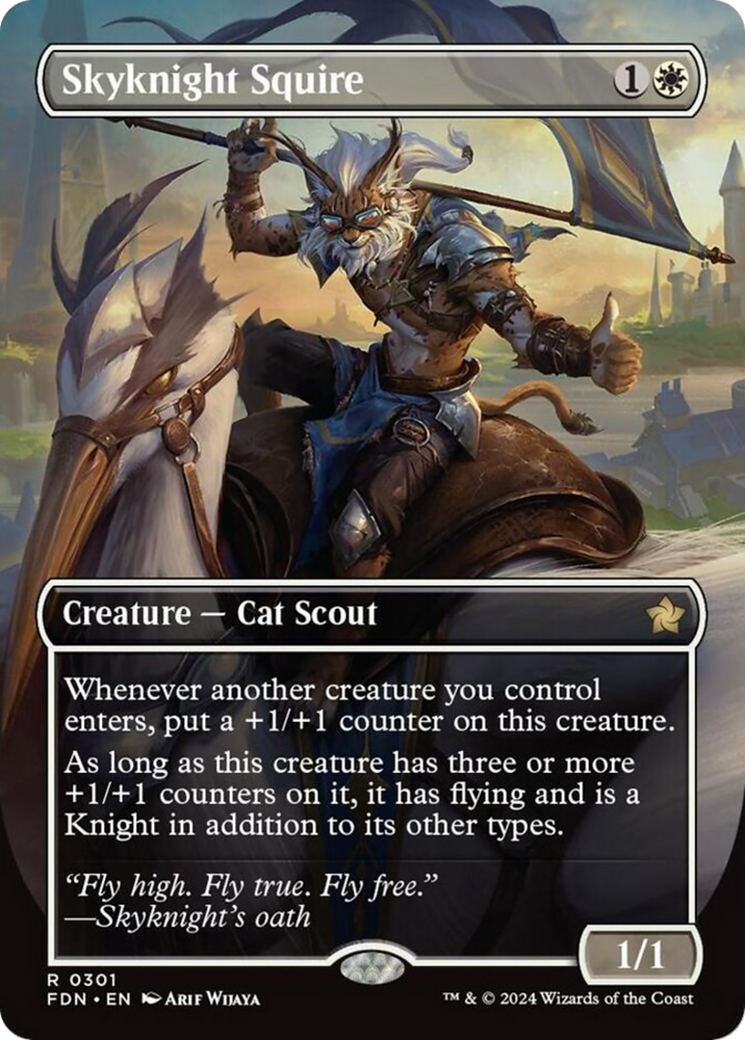 Skyknight Squire (Borderless) [Foundations] Foil