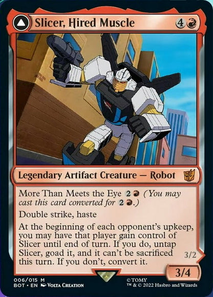 Slicer, Hired Muscle // Slicer, High-Speed Antagonist [Transformers] Foil