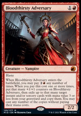 Bloodthirsty Adversary (Promo Pack) [Innistrad: Midnight Hunt Promos] Foil