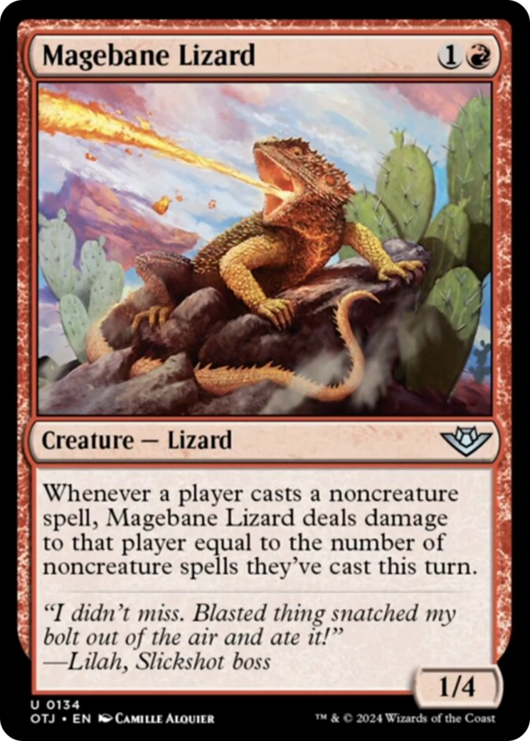 Magebane Lizard [Outlaws of Thunder Junction] Foil