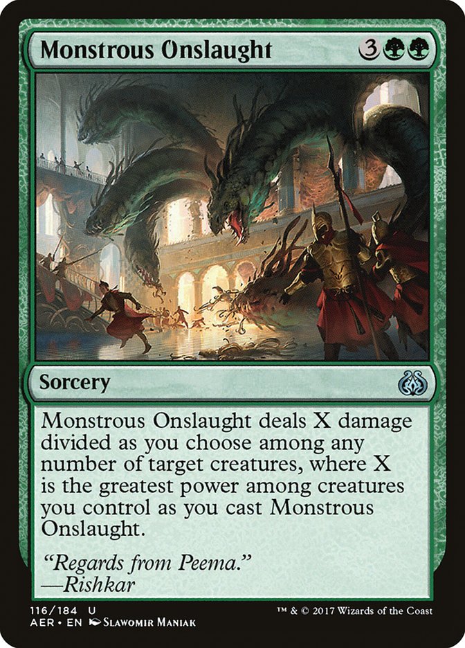 Monstrous Onslaught [Aether Revolt] Foil