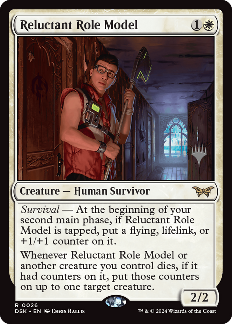 Reluctant Role Model (Promo Pack) [Duskmourn: House of Horror Promos] Foil