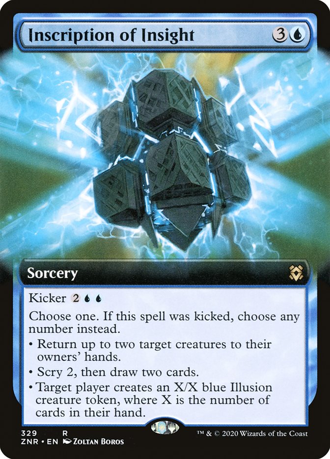 Inscription of Insight (Extended Art) [Zendikar Rising] Foil