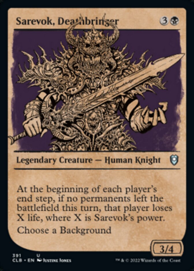 Sarevok, Deathbringer (Showcase) [Commander Legends: Battle for Baldur's Gate] Foil