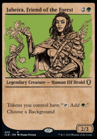 Jaheira, Friend of the Forest (Showcase) [Commander Legends: Battle for Baldur's Gate] Foil