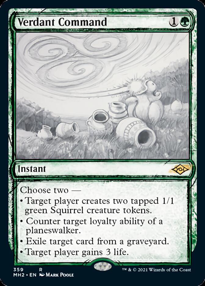 Verdant Command (Sketch) [Modern Horizons 2] Foil