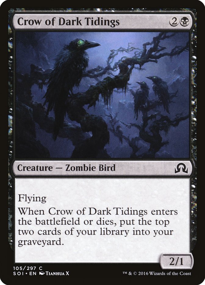 Crow of Dark Tidings [Shadows over Innistrad] Foil