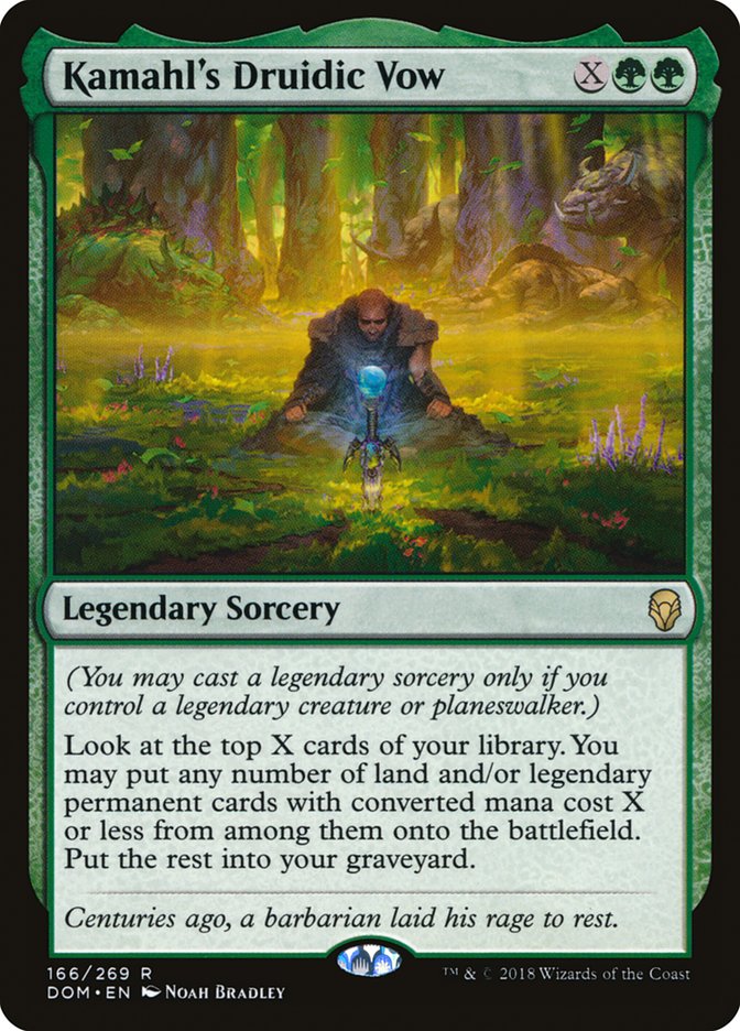 Kamahl's Druidic Vow [Dominaria] Foil