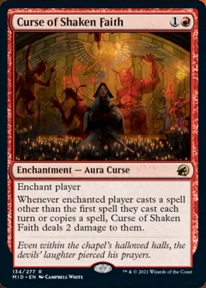 Curse of Shaken Faith [Innistrad: Midnight Hunt] Foil