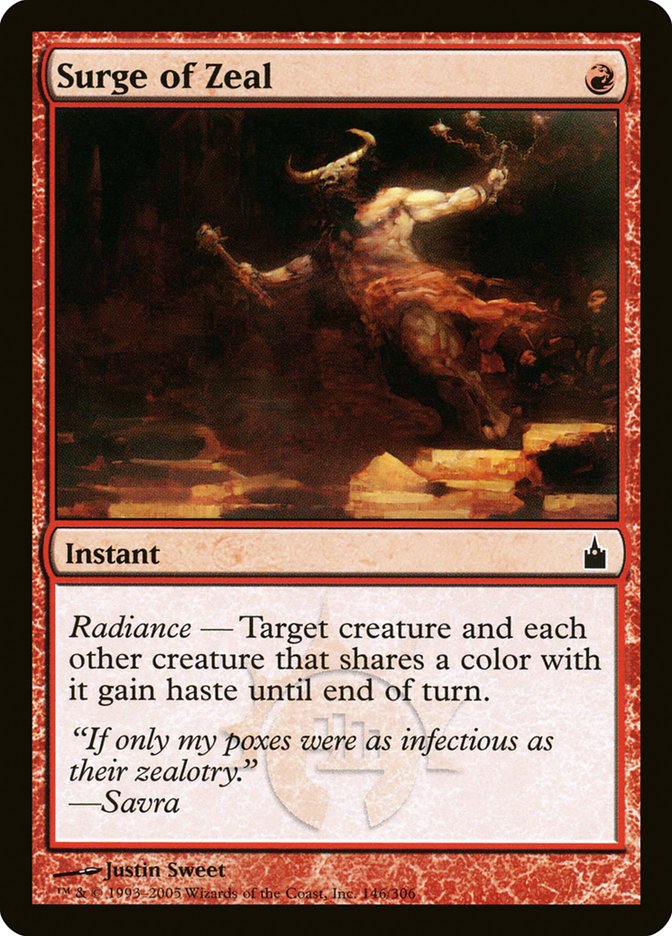 Surge of Zeal [Ravnica: City of Guilds] Foil