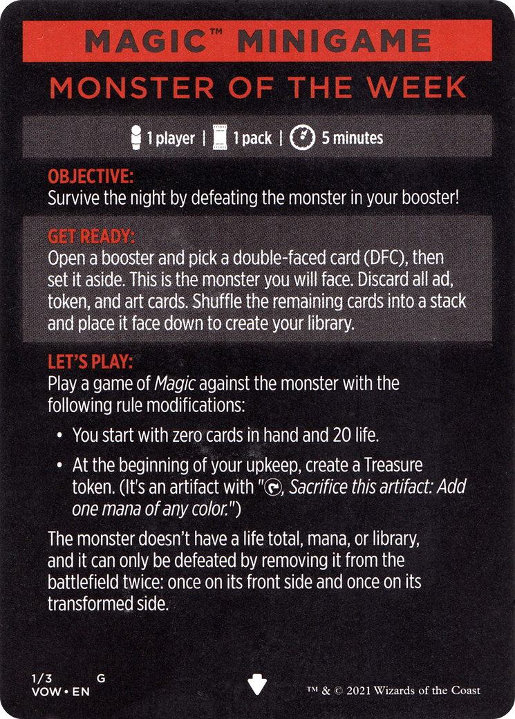 Monster of the Week // Monster of the Week (cont'd)  [Innistrad: Crimson Vow Minigames] Foil
