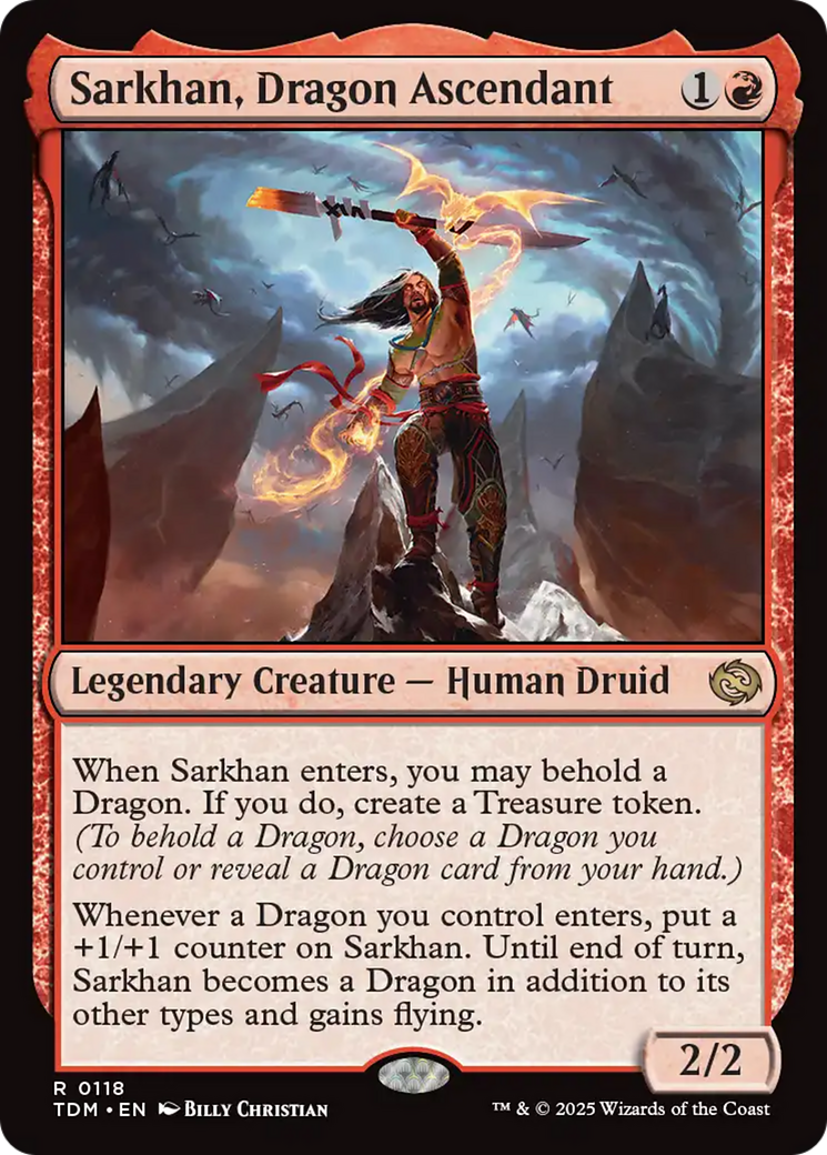 Sarkhan, Dragon Ascendant (118) [Tarkir: Dragonstorm] Foil