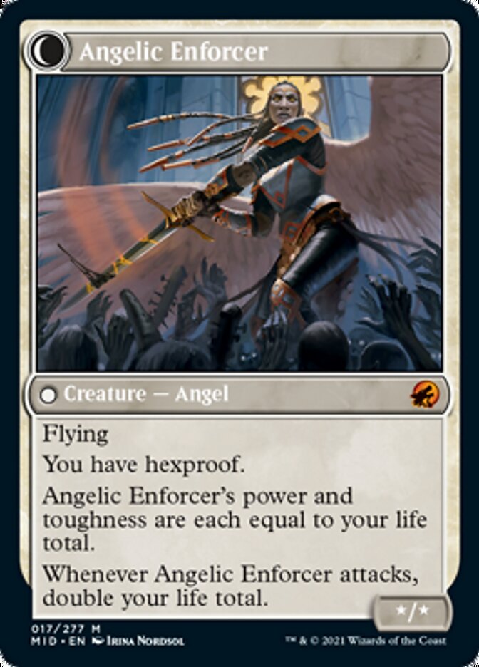 Enduring Angel // Angelic Enforcer [Innistrad: Midnight Hunt] Foil