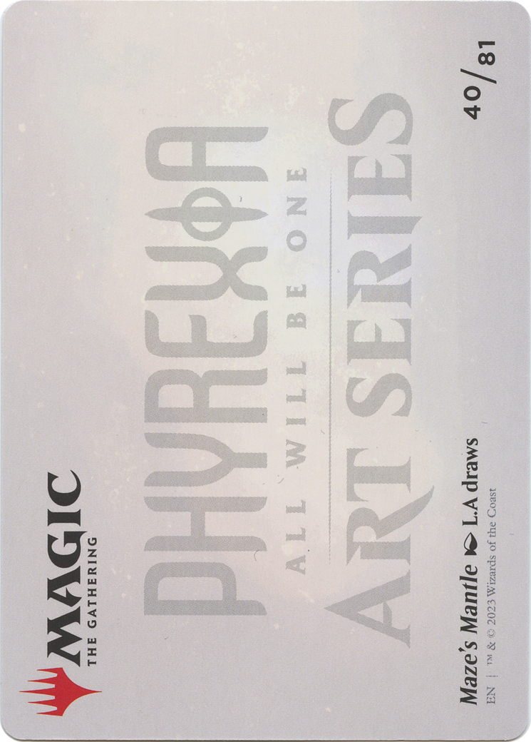 Maze's Mantle // Maze's Mantle  [Phyrexia: All Will Be One Art Series] (Borderless)