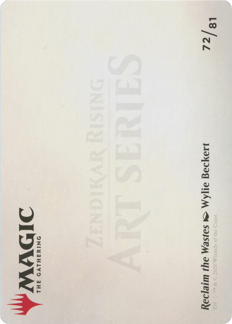 Reclaim the Wastes // Reclaim the Wastes  [Zendikar Rising Art Series] (Borderless) Foil