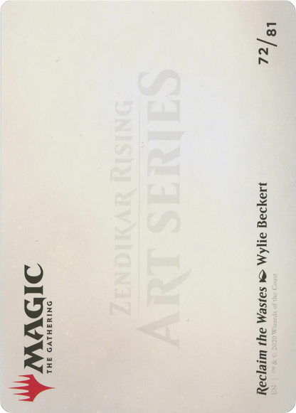 Reclaim the Wastes // Reclaim the Wastes  [Zendikar Rising Art Series] (Borderless) Foil