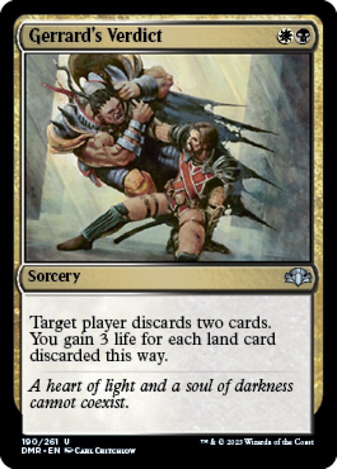 Gerrard's Verdict [Dominaria Remastered] Foil