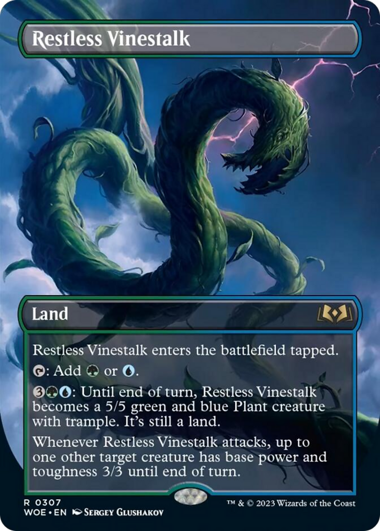 Restless Vinestalk (Borderless) [Wilds of Eldraine] Foil