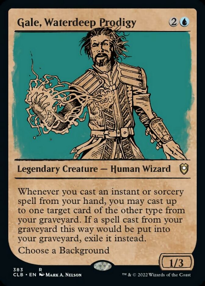 Gale, Waterdeep Prodigy (Showcase) [Commander Legends: Battle for Baldur's Gate] Foil