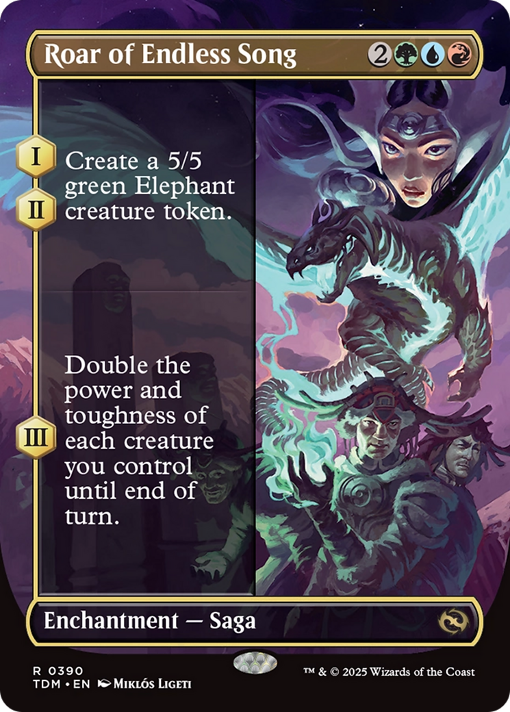 Roar of Endless Song  [Tarkir: Dragonstorm]: (enchantment) (Borderless) Foil