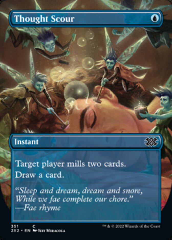 Thought Scour (Borderless Alternate Art) [Double Masters 2022] Foil