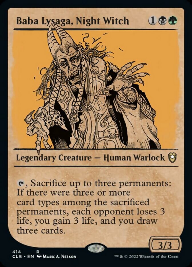 Baba Lysaga, Night Witch (Showcase) [Commander Legends: Battle for Baldur's Gate] Foil