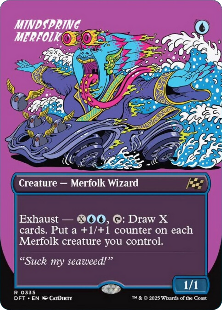 Mindspring Merfolk (Borderless) [Aetherdrift] Foil
