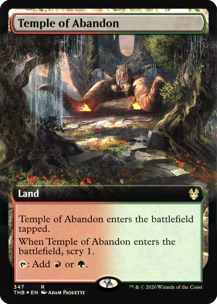 Temple of Abandon  [Theros Beyond Death]: (Extended Art) Foil