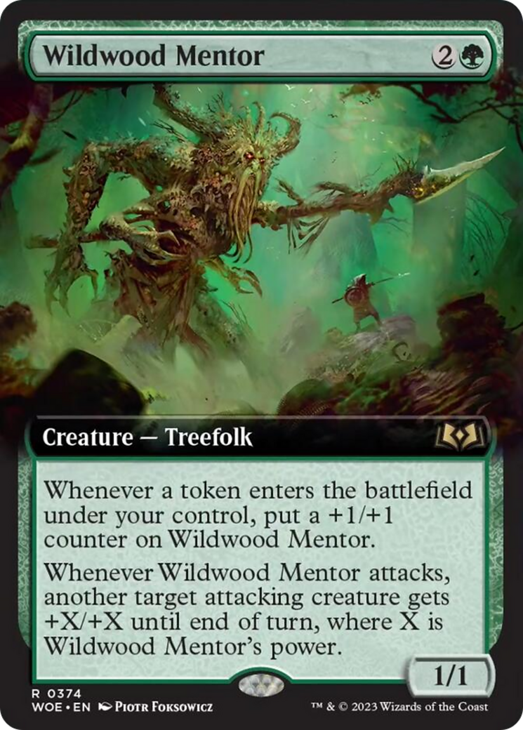Wildwood Mentor (Extended Art) [Wilds of Eldraine] Foil