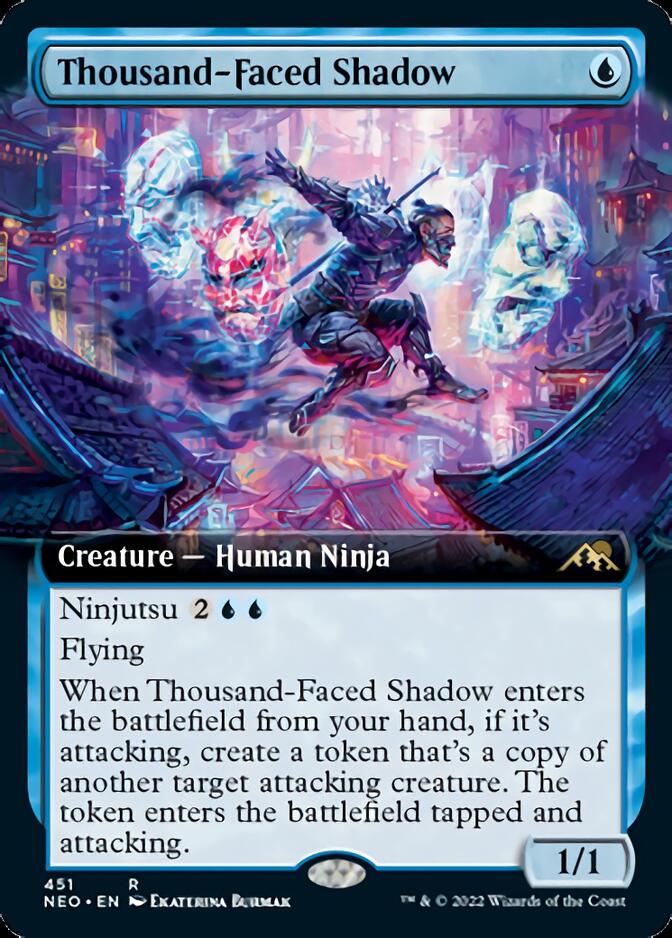 Thousand-Faced Shadow (Extended Art) [Kamigawa: Neon Dynasty] Foil