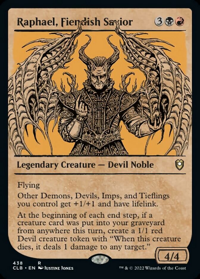 Raphael, Fiendish Savior (Showcase) [Commander Legends: Battle for Baldur's Gate] Foil