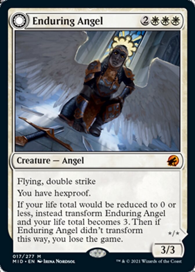 Enduring Angel // Angelic Enforcer [Innistrad: Midnight Hunt] Foil