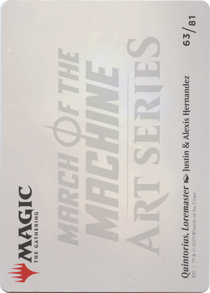 Quintorius, Loremaster // Quintorius, Loremaster  [March of the Machine Art Series] (Borderless) Foil