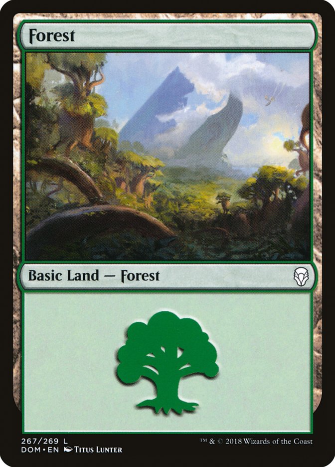 Forest (267) [Dominaria] Foil