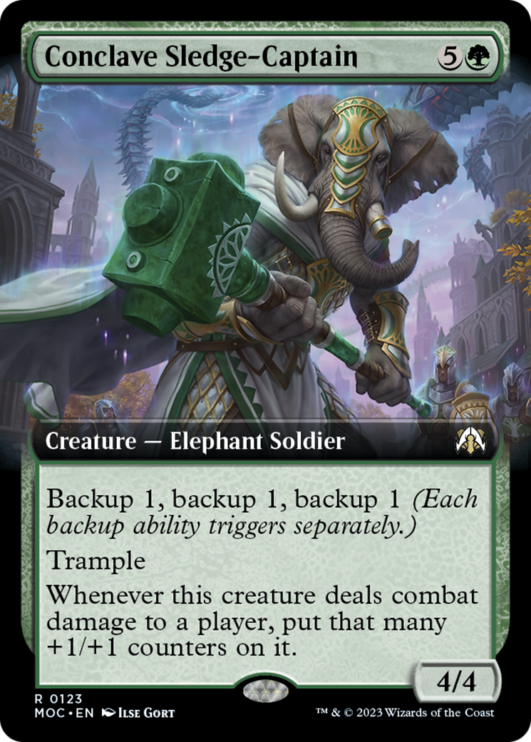 Conclave Sledge-Captain (Extended Art) [March of the Machine Commander] Foil