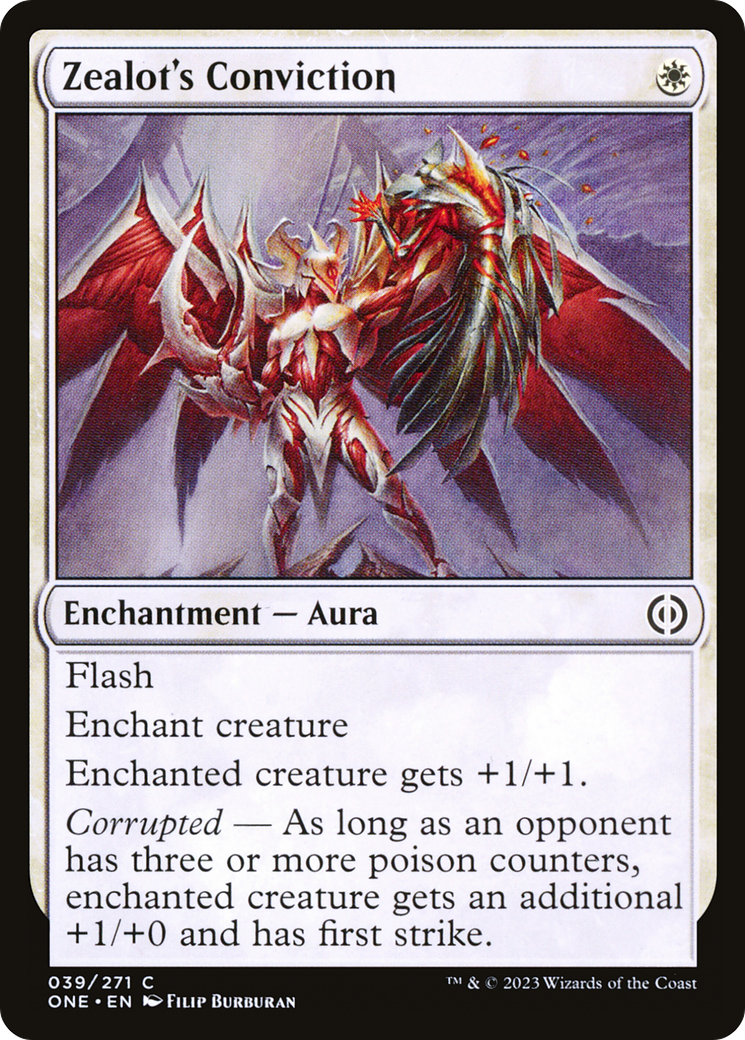 Zealot's Conviction [Phyrexia: All Will Be One] Foil