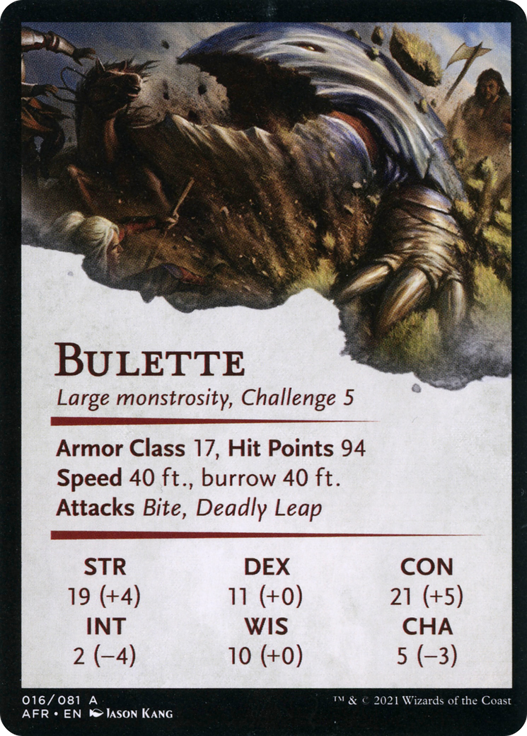 Bulette // Bulette  [Adventures in the Forgotten Realms Art Series] (Borderless) Foil