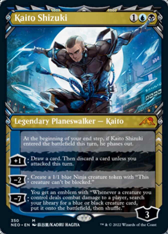 Kaito Shizuki (Showcase Ninja) [Kamigawa: Neon Dynasty] Foil
